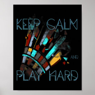 Badminton Keep Calm And Play Hard Sports  Poster