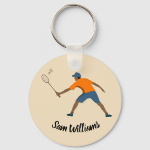Badminton Key Ring