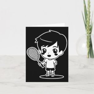 Badminton Kid Cartoon Racquet Sport Shuttle Card