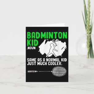Badminton Kid Racket Shuttle Hobby Badminton Playe Card