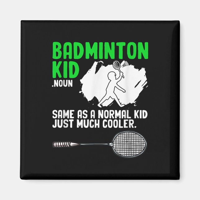 Badminton Kid Racket Shuttle Hobby Badminton Playe Magnet (Front)