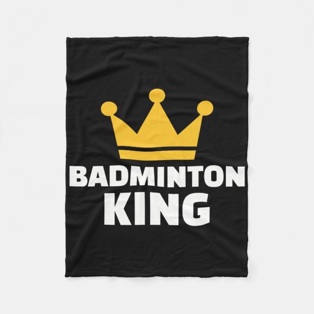 Badminton King  Fleece Blanket (Front)