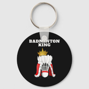 Badminton King _ Mens Badminton Player Shirt Boys Key Ring