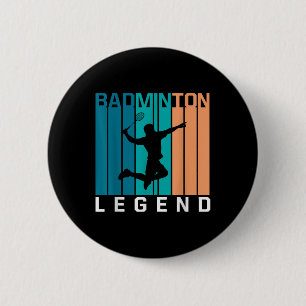 Badminton Legend Badminton Player Shuttle Sports S 6 Cm Round Badge