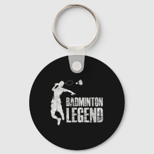 Badminton Legend _ Racket Shuttle _ Badminton Play Key Ring