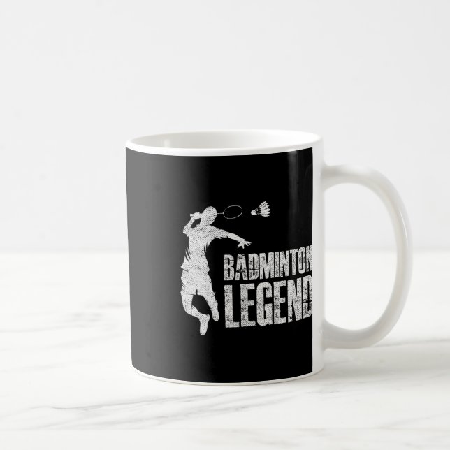 Badminton Legend Racket Shuttle Badminton Player  Coffee Mug (Right)