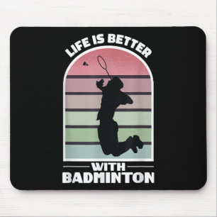 Badminton Life Funny Shuttle Retro Game Mouse Pad