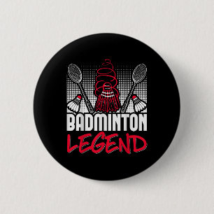 Badminton Living Legend Player Sport Shuttle 6 Cm Round Badge