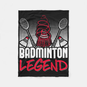 Badminton Living Legend Player Sport Shuttle  Fleece Blanket