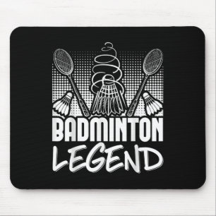 Badminton Living Legend Player Sport Shuttle Mouse Pad