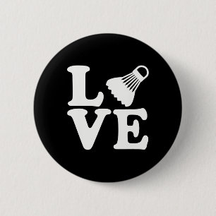 Badminton Love 6 Cm Round Badge