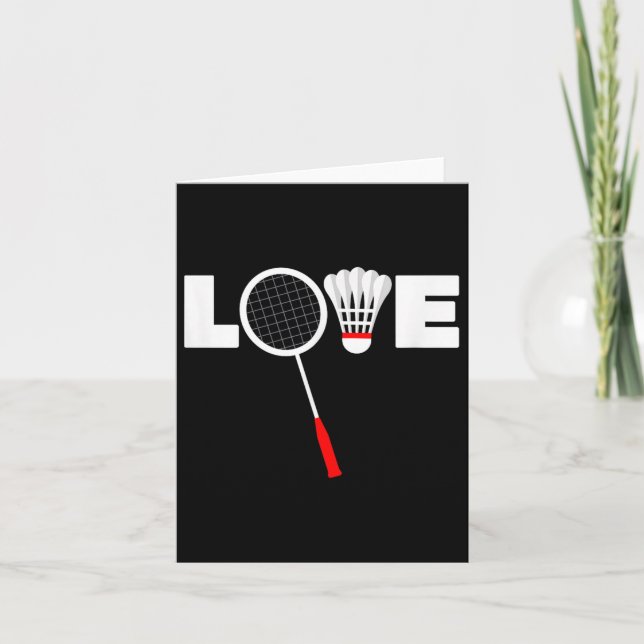 Badminton - Love  Card (Front)
