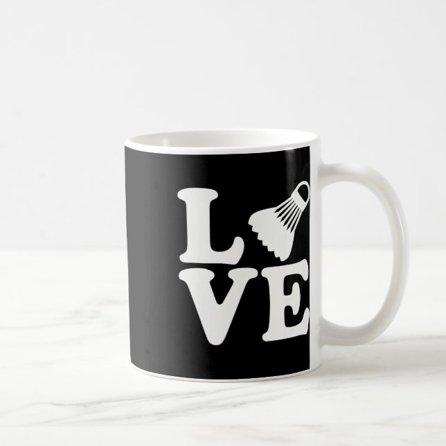 Badminton Love  Coffee Mug (Right)