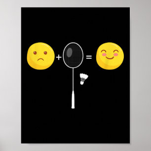 Badminton Love Happy Team Player Coach Funny Shutt Poster