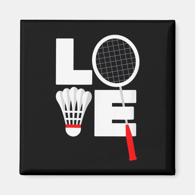 Badminton Love  Magnet (Front)