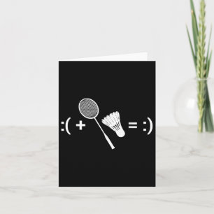 Badminton Love Shuttle Racquet Sport Badminton  Card