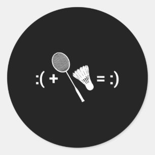 Badminton Love Shuttle Racquet Sport Badminton Classic Round Sticker