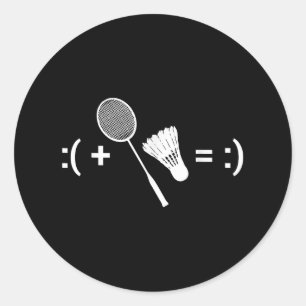 Badminton Love Shuttle Racquet Sport Badminton  Classic Round Sticker