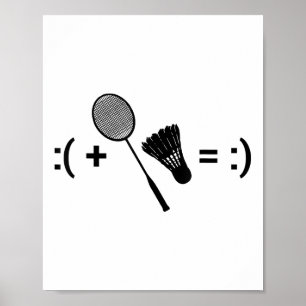 Badminton Love Shuttle Racquet Sport Badminton Poster