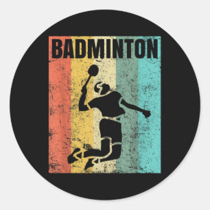 Badminton Love Team Player Coach Classic Round Sticker