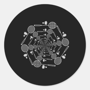 Badminton Love Team Player Coach Classic Round Sticker