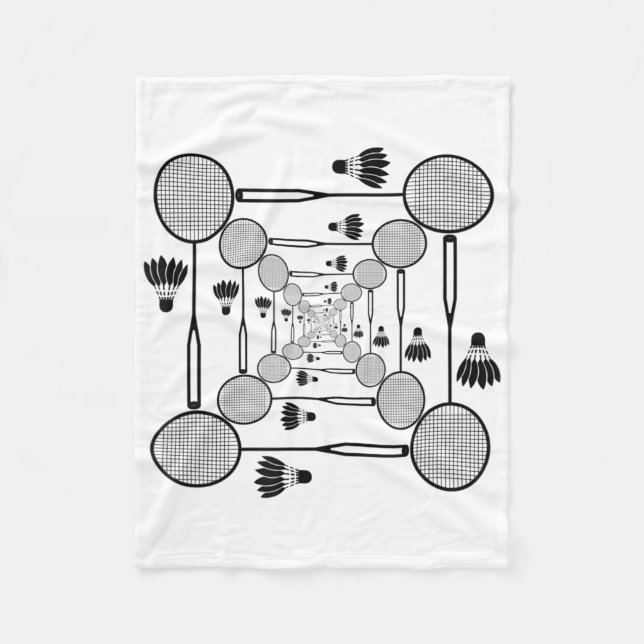 Badminton Love Team Player Coach  Fleece Blanket (Front)