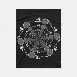 Badminton Love Team Player Coach  Fleece Blanket