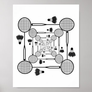 Badminton Love Team Player Coach Poster