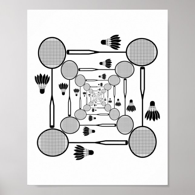 Badminton Love Team Player Coach  Poster (Front)