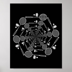 Badminton Love Team Player Coach Poster