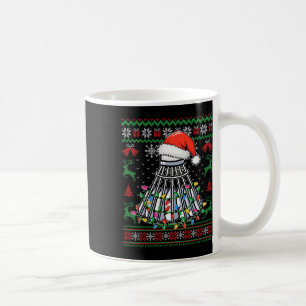 Badminton Lover Christmas Shuttle Santa Hat Funny Coffee Mug