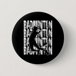 Badminton Lovers Theme Graphic Design 6 Cm Round Badge