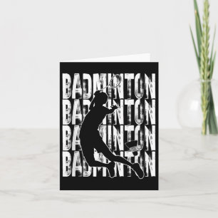 Badminton Lovers Theme Graphic Design Card