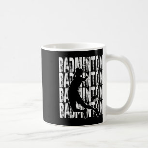 Badminton Lovers Theme Graphic Design Coffee Mug