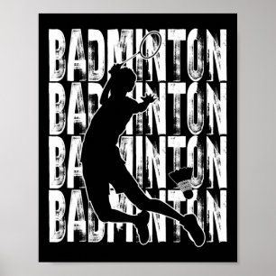 Badminton Lovers Theme Graphic Design  Poster