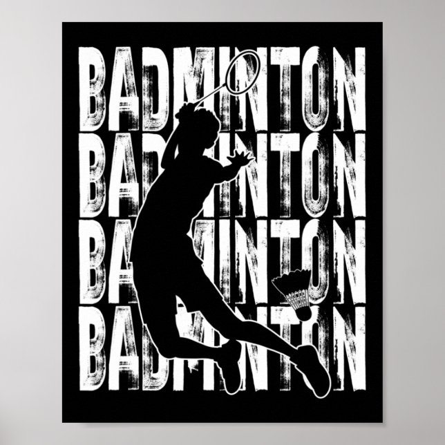 Badminton Lovers Theme Graphic Design  Poster (Front)