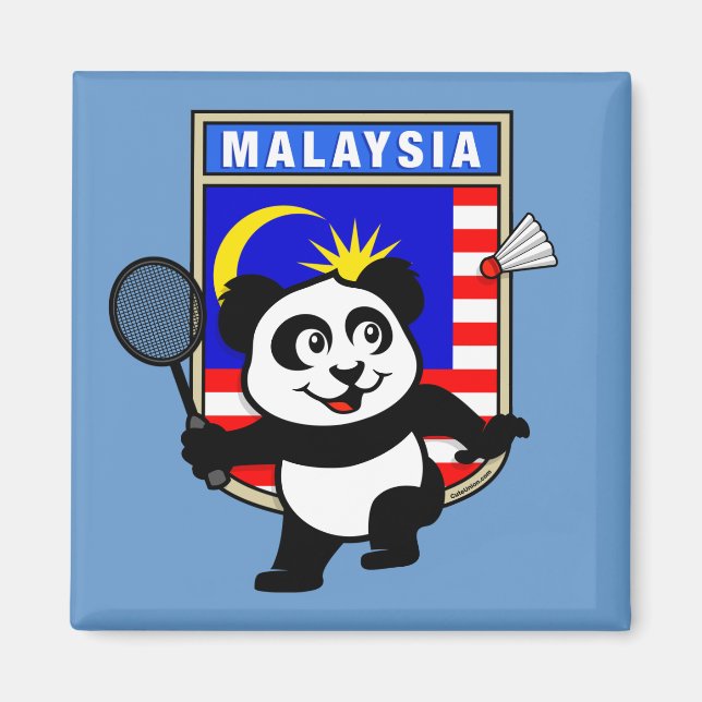 Badminton Malaysia Panda Magnet (Front)