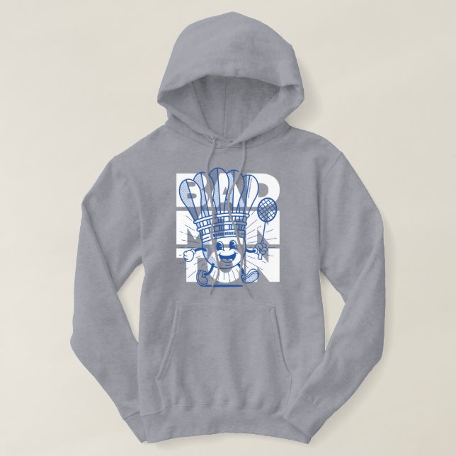 Badminton Mascot OVERPRINT Hoodie (Design Front)