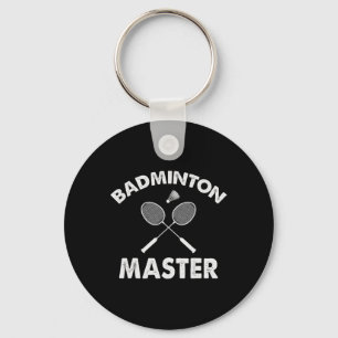 Badminton Master Funny Badminton Player Shuttle Ra Key Ring