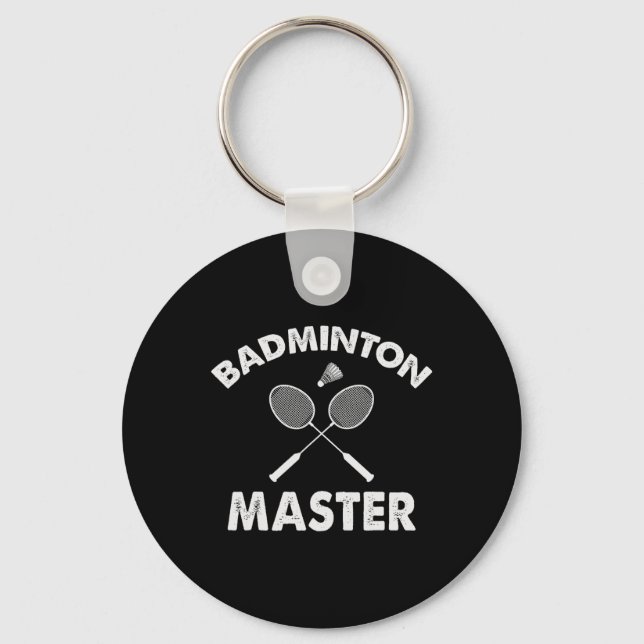 Badminton Master Funny Badminton Player Shuttle Ra Key Ring (Front)