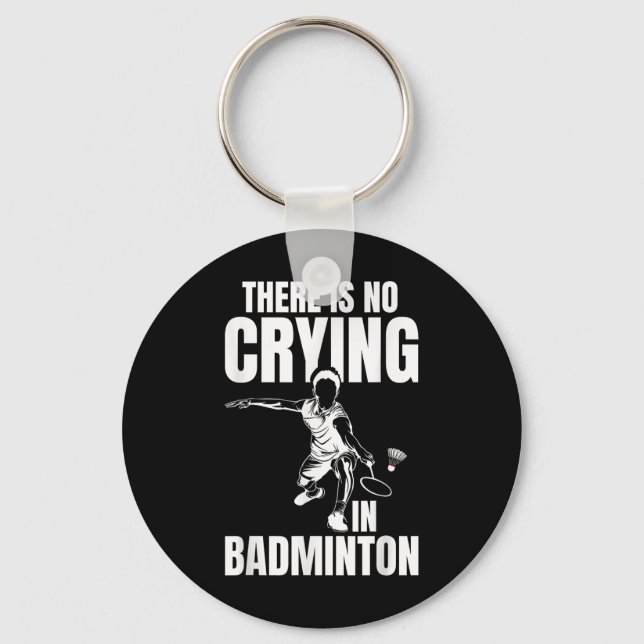 Badminton Match Luck Skill Team Shuttle Coach Badm Key Ring (Front)