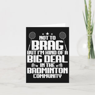 Badminton Match Shuttle Big Deal Badminton Player Card
