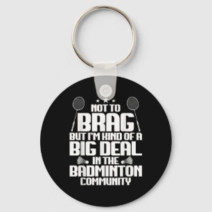 Badminton Match Shuttle Big Deal Badminton Player Key Ring