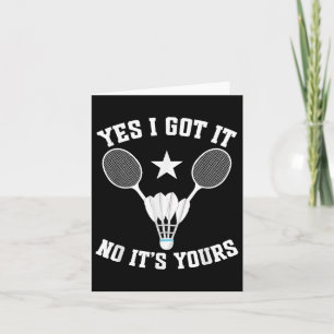 Badminton Match Shuttle Got It Badminton Player Card