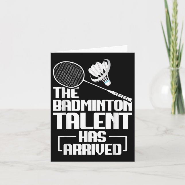 Badminton Match Talent Shuttle Player Badminton  Card (Front)