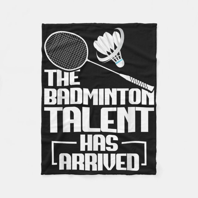 Badminton Match Talent Shuttle Player Badminton  Fleece Blanket (Front)