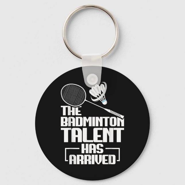 Badminton Match Talent Shuttle Player Badminton  Key Ring (Front)