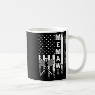 Badminton Memaw American Flag Vintage Christmas Xm Coffee Mug
