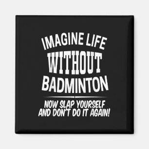 Badminton Men And Women Birdie Player Kids  Magnet