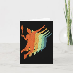 Badminton, Men Women Kids, Retro, Vintage, Badmint Card